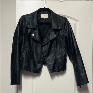 Biker Black Leather Jacket for Women